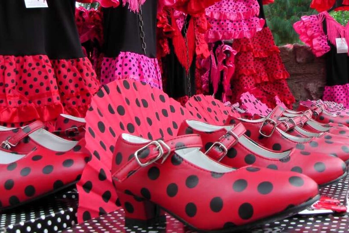 Polka dot shoes and dresses