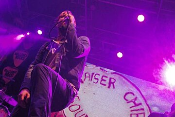 Kaiser Chiefs playing on stage