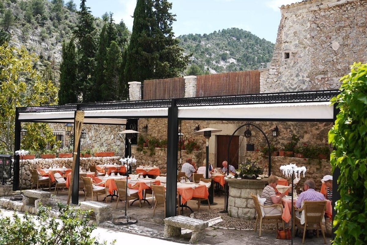 a photo of l'hermitage dining terrace mallorca majorca