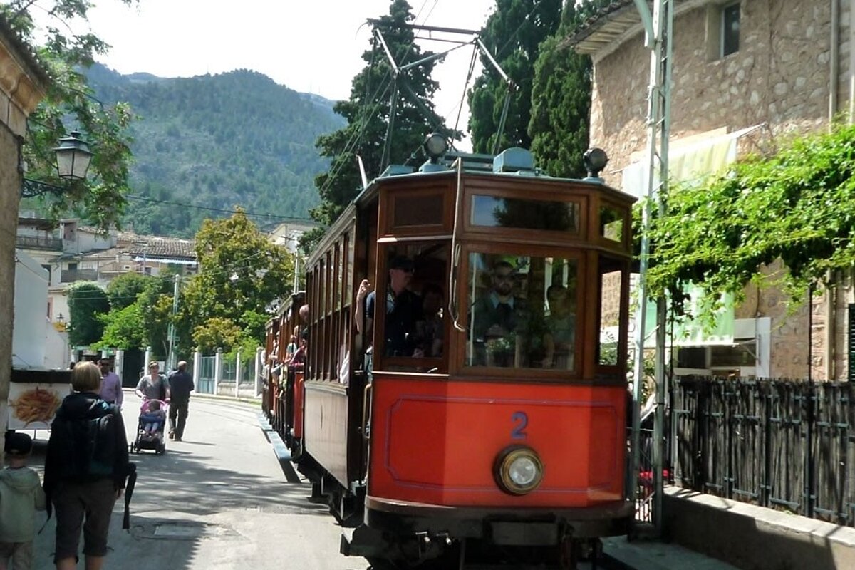 a photo of soller tram mallorca majorca