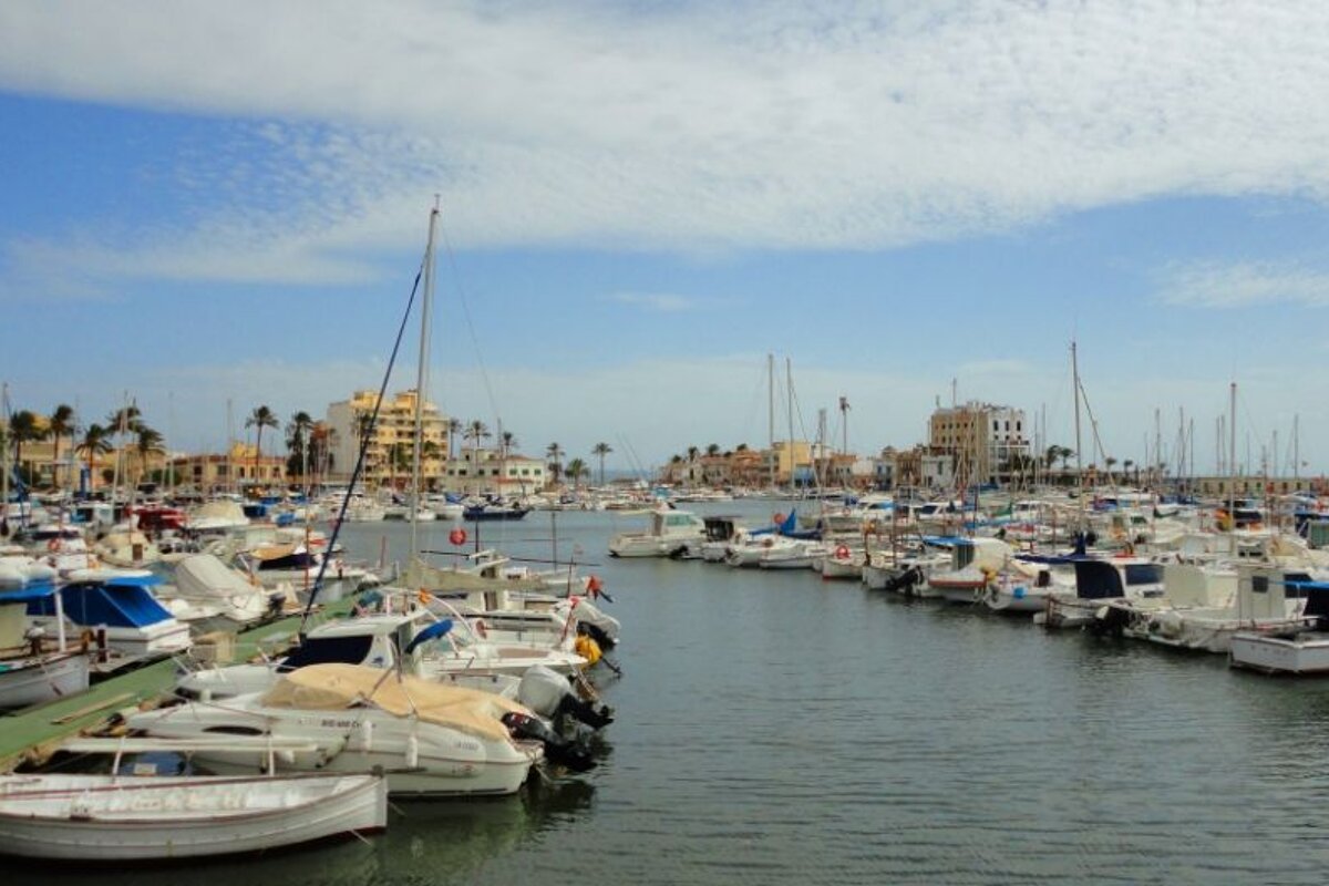 photograph of boats in portixol harbour