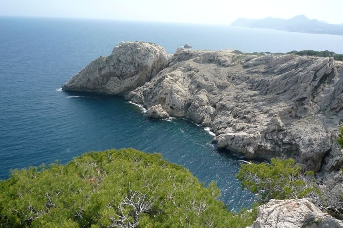 a photo of the view from rajada lighthouse mallorca majorca