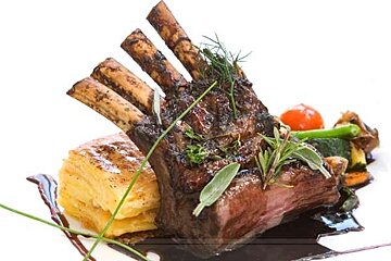 a photo of a rack of lamb