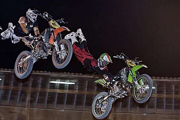 a photo of two motorcyclists