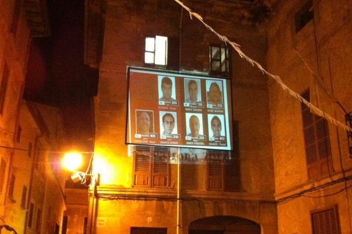 photo of a bill board on a building