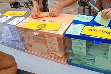 photo of voting boxes