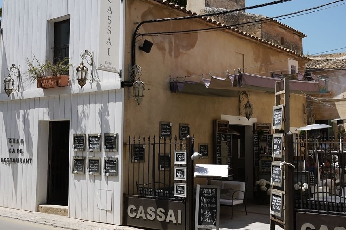 a photo of a cafe in ses salines mallorca majorca