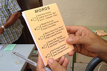 photo of a voting slip