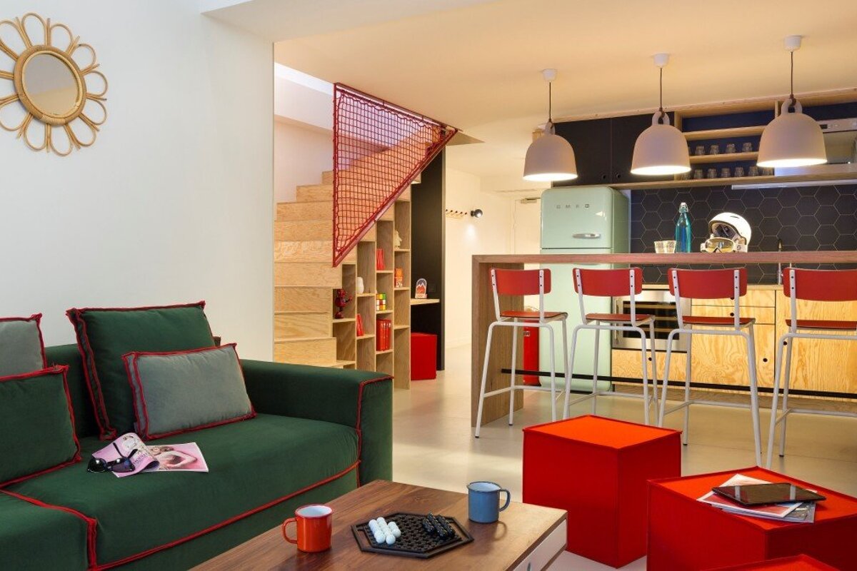Rocky Pop Hotel, Les Houches living-room