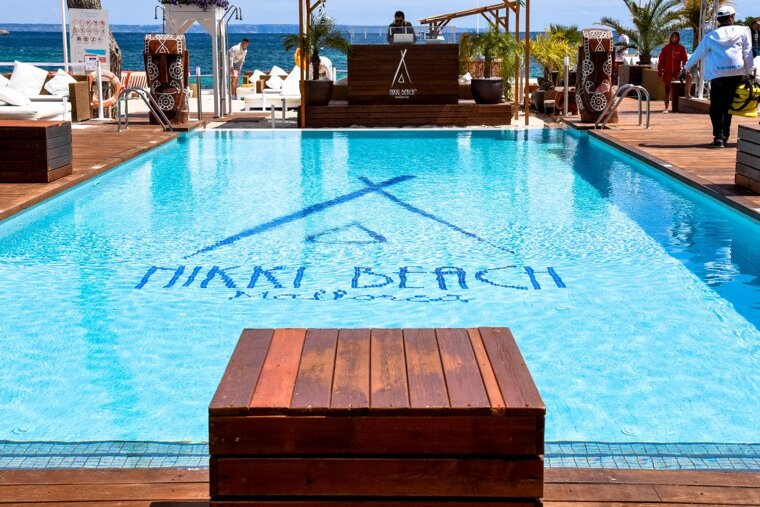 the pool at Nikki Beach mallorca