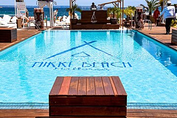 the pool at Nikki Beach mallorca