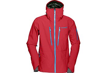 red jacket with blue trim