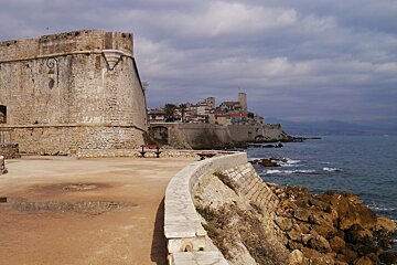 A view across the water from the ramparts of Antibes