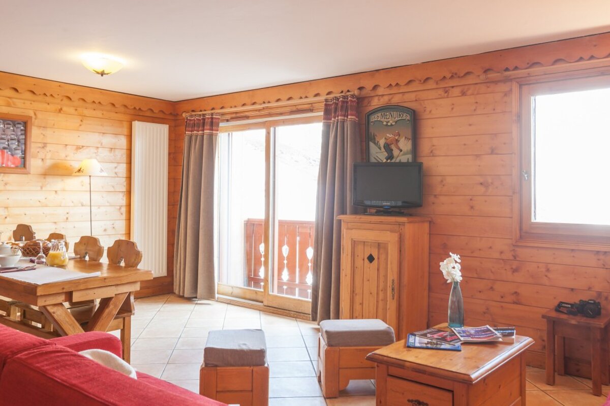 4 bed apartments - Les Alpages de Reberty Premium, Les Menuires living room