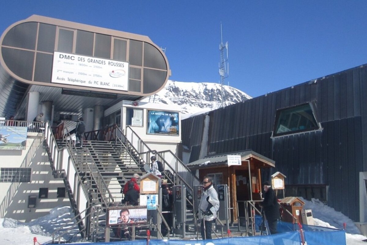 Beginner skiing in Alpe d'Huez 2018