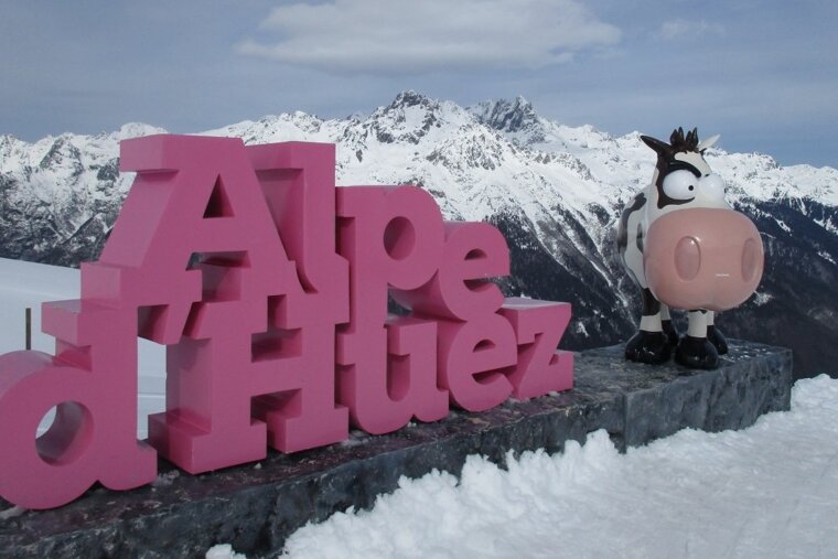 Beginner skiing in Alpe d'Huez 2018