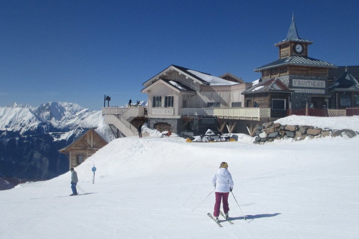 Beginner skiing in Alpe d'Huez 2018