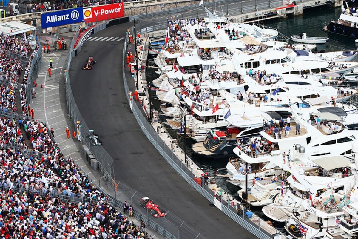 view of GP circuit & yachts from Amber Lounge, Monaco