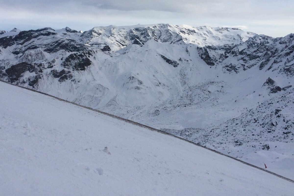 snowy mountains in meribel