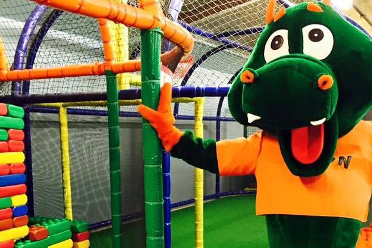 a dragon at royal kids indoor park in antibes