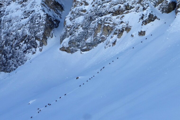 Winter returns to Val d'Isere in March