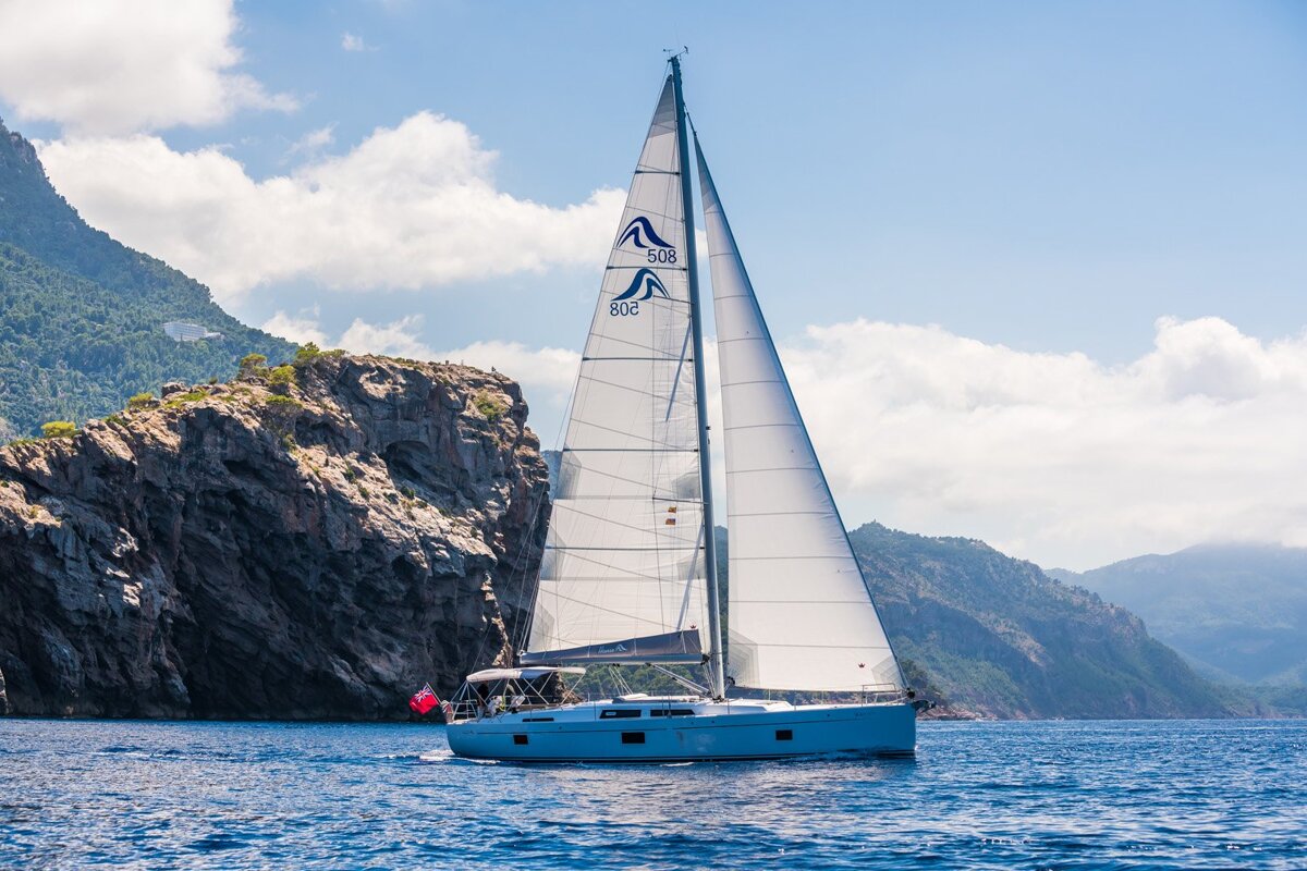A sailboat with the number 808 on the sail