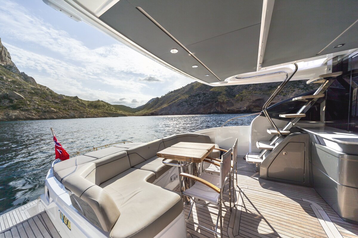 A boat with a british flag on the side of it