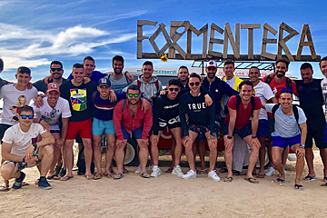 Ronaldo brings his football team to Ibiza