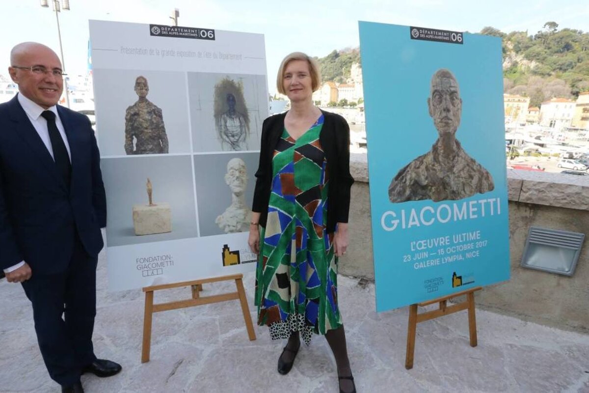 Opening the Giacometti exhibition in Nice