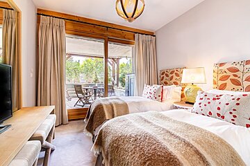 Centrale Apartment, Verbier - Centre twin bedroom