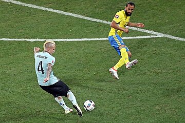 two footplayers in stade de Nice EURO 2016
