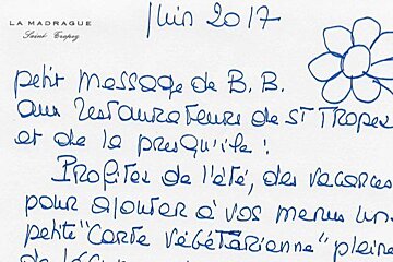 Bardot calls for vegan revolution in Saint Tropez