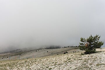 a walking trail in the clouds in provence