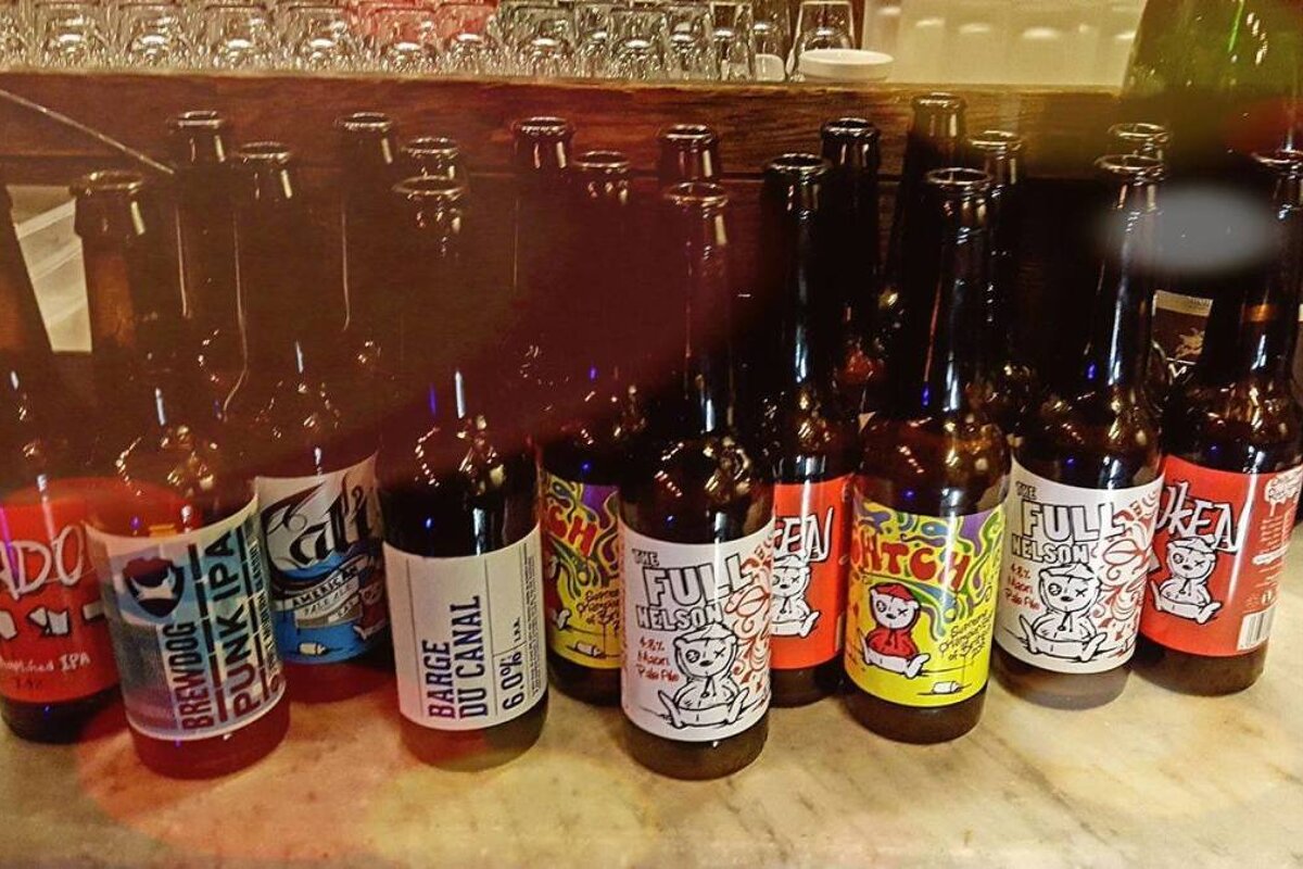 empty beer bottles