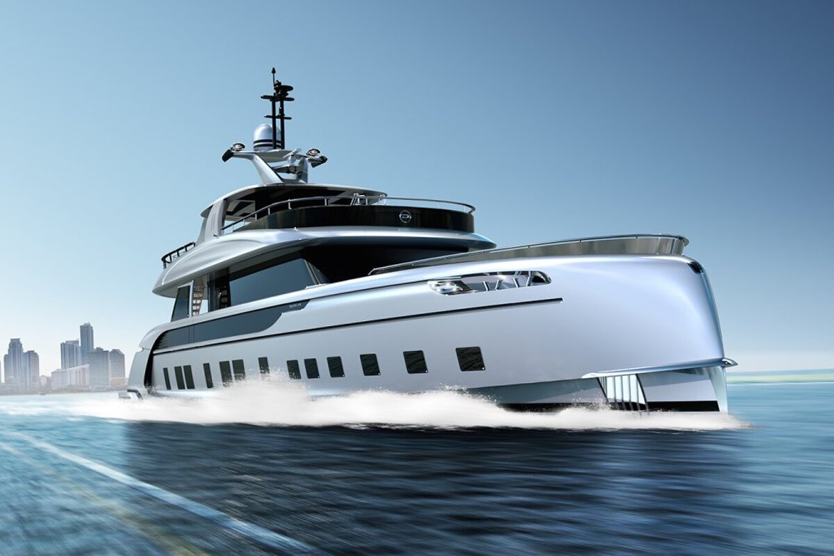 an image of the new GT115 superyacht