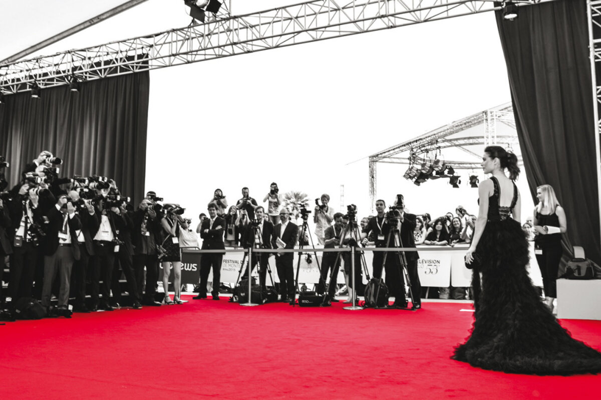 a celebrity photoshoot at Festival de Television de Monte-Carlo, Monaco