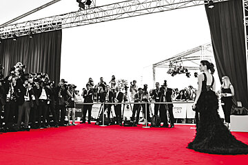 a celebrity photoshoot at Festival de Television de Monte-Carlo, Monaco