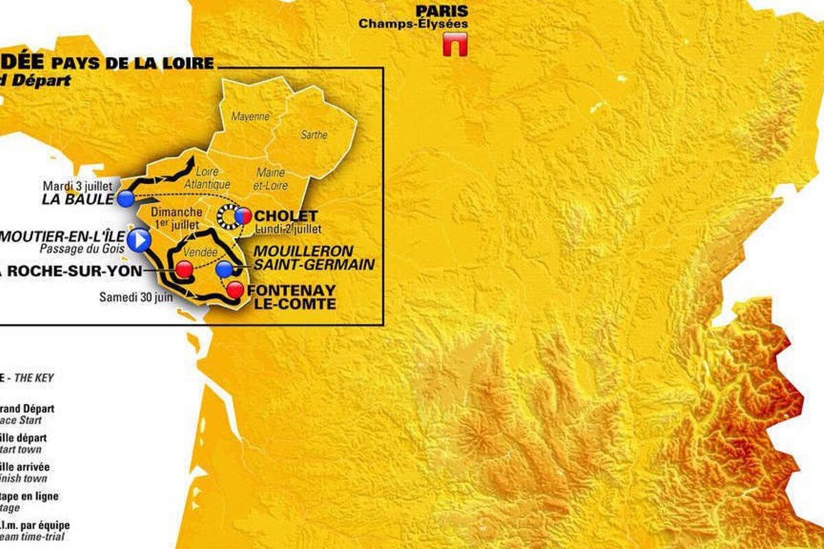 tour de france 2018 map