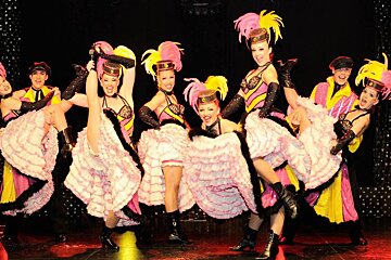 Dancers on stage at Le Music Hall Bergerac
