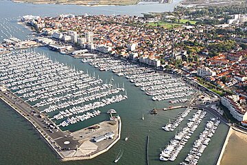 an aerial view of the port