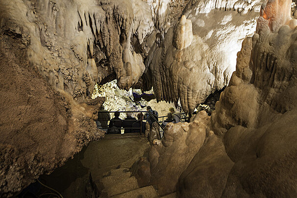 view into the caves