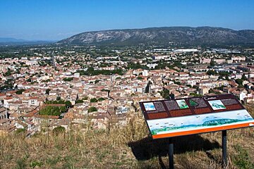 a view over the town in provence