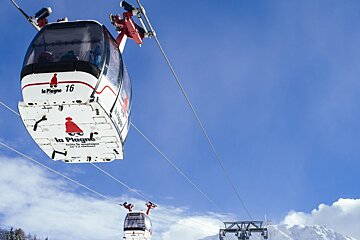 a ski lift in La Plagne