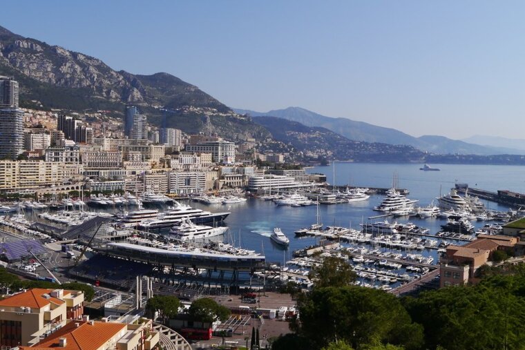 a view over the port in monaco