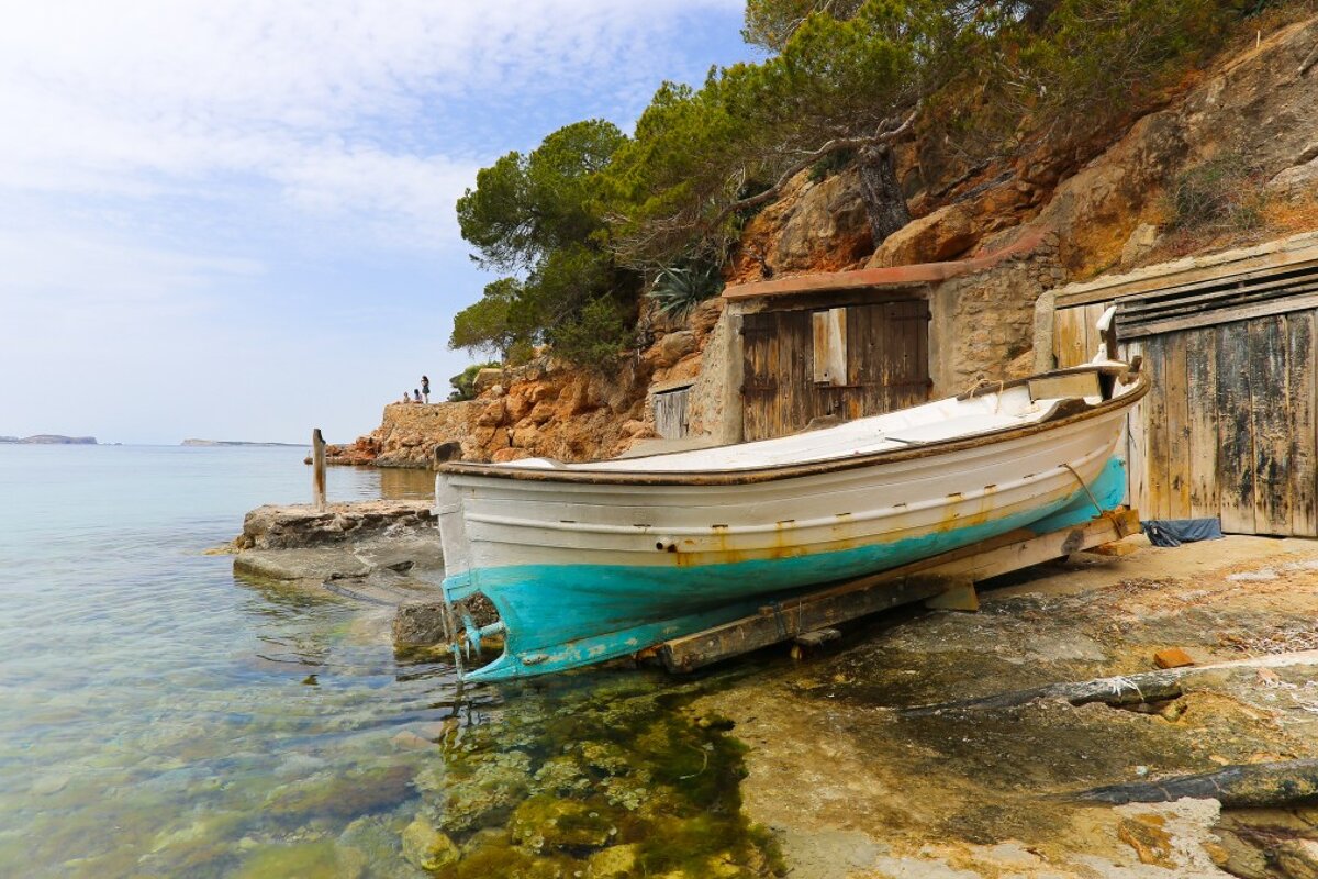 clear waters at cala gracio ibiza