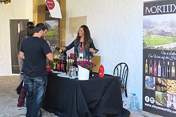 A winery stall at the pollenca wine fair