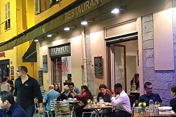 Papayou Restaurant, Vieux Nice restaurant terrasse
