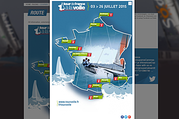 a website page for the route of the Tour voile