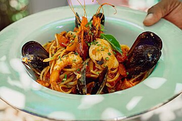 Seafood dish at Randemar restaurant