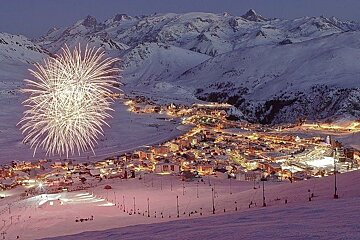 fireworks over the pistes